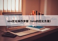 seo优化操作步骤（seo的优化方案）